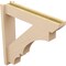 Ekena Millwork 5 1/2-in W x 26-in D x 26-in H Balboa Slat Rough Cedar Woodgrain TimberThane Outlooker, Primed Tan OUTUR055X26X26BOA24RCPR - alternate 2